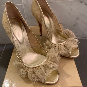 Sergio Rossi gold heels